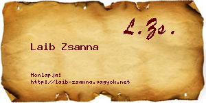 Laib Zsanna névjegykártya